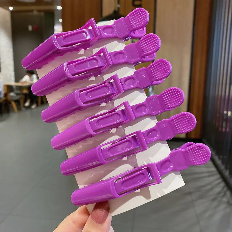 6/8Pcs Colorful Alligator Hair Clips Clamps Hairdressing Professional Salon Hair Grip Crocodile Hairpins Hair Barber Accessories