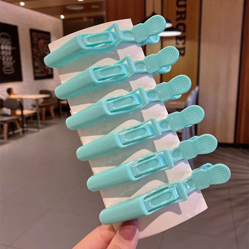 6/8Pcs Colorful Alligator Hair Clips Clamps Hairdressing Professional Salon Hair Grip Crocodile Hairpins Hair Barber Accessories