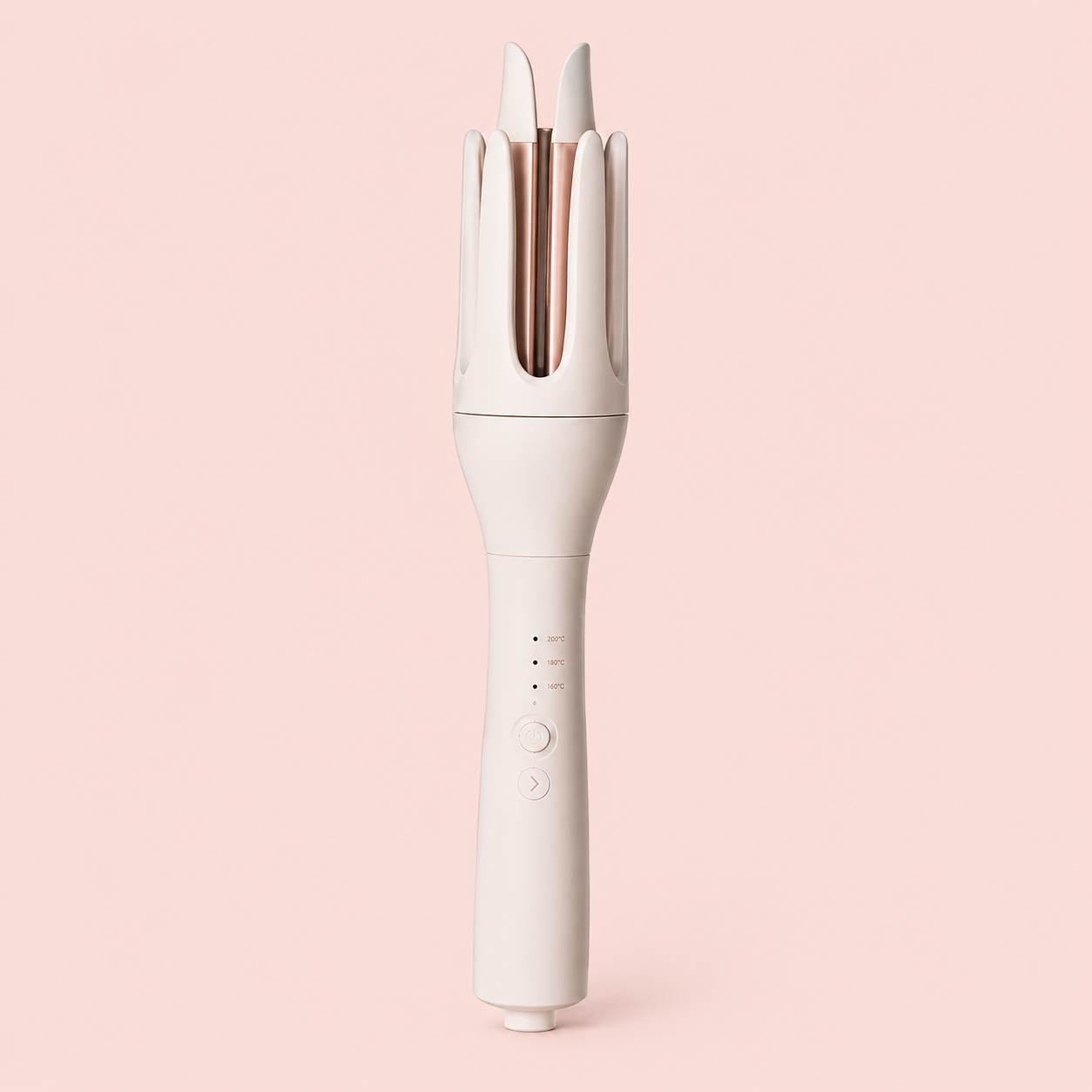 Auto Hair Curler, Automatic Curling Iron with 4 Temperature & 3 Timer, Automatic Shut-Off, Anti-Scald, Anti-Tangle Rotating Curling Wand for Hair Styling, White